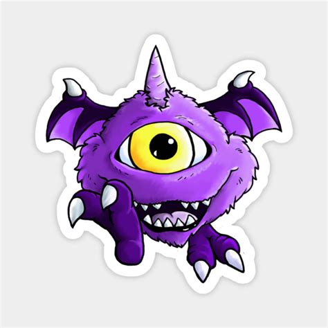 one eyed one horned flying purple people eater - Purple - Magnet ...