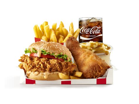 Reg Fully Loaded Box Meal With Zinger Burger And No-Sugar Soda Fountain ...