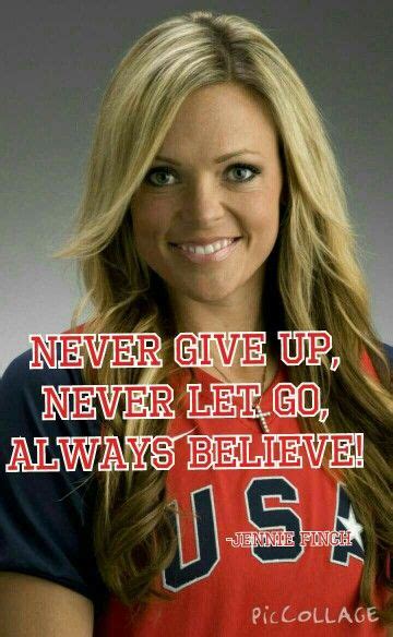 Jennie Finch's motivational quote! | Sports quotes softball, Jennie ...