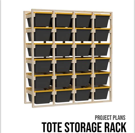 DIY 27 Gallon Tote Storage Rack plans Only - Etsy