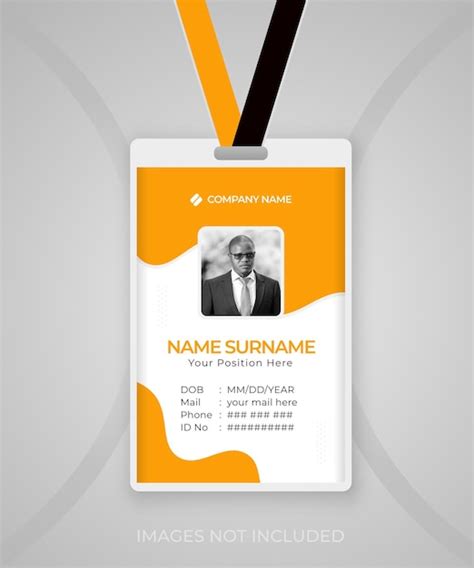 Premium Vector | Clean modern employee id card design template