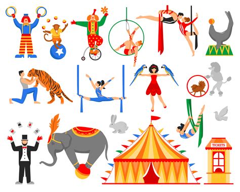 Circus Artist Characters Collection 480560 Vector Art at Vecteezy