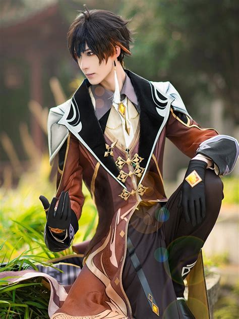 Best Quality Zhongli Genshin Impact Cosplay Costume Full Set - Etsy