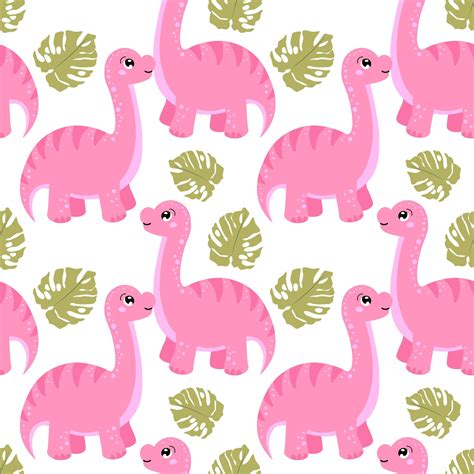 Download Cute Pink Dinosaur Sparkling Eyes Wallpaper | Wallpapers.com