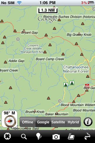 Chattahoochee National Forest - GPS Map Navigator App for