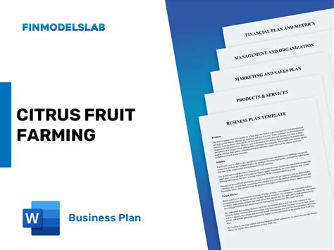 Craft a Profitable Citrus Fruit Farming Business Plan