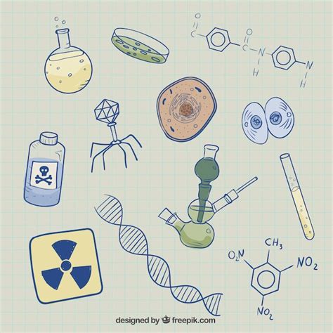 Free Vector | Biology sketches background