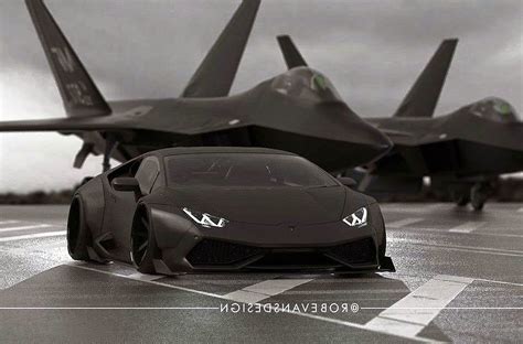 Lamborghini Huracan Black Matte a Fighter Plane by Liberty Walk ...