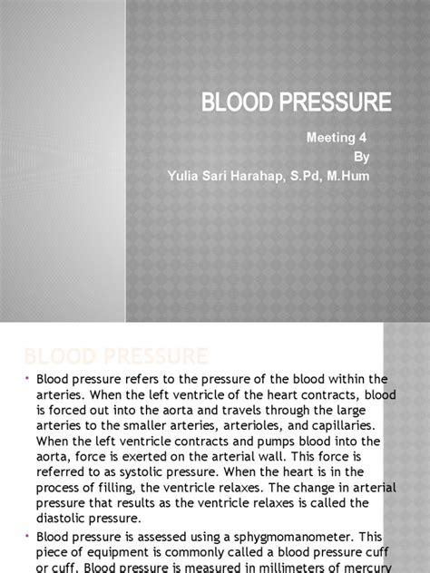 Blood Pressure | PDF | Blood Pressure | Artery