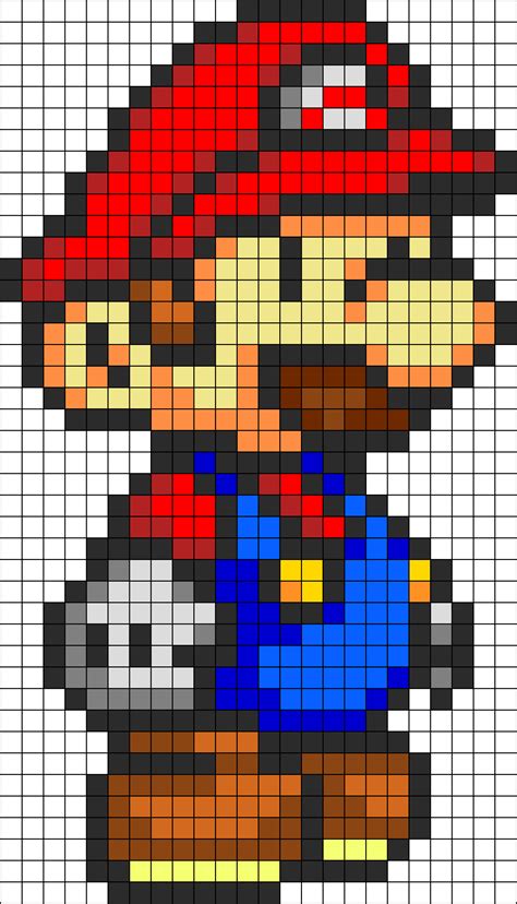 Mario Perler Bead Pattern | Bead Sprites | Characters Fuse Bead Patterns