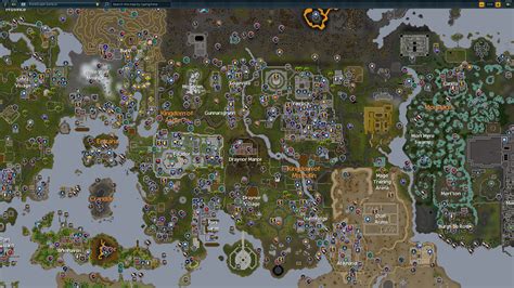 Enlarged old school runescape map - Olfeva