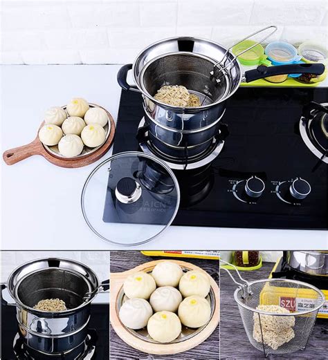 stainless steel chip pan basket and steamer wholesale