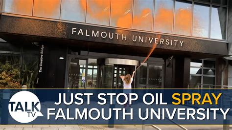 Just Stop Oil Protester Sprays Falmouth University Office Amid Student ...