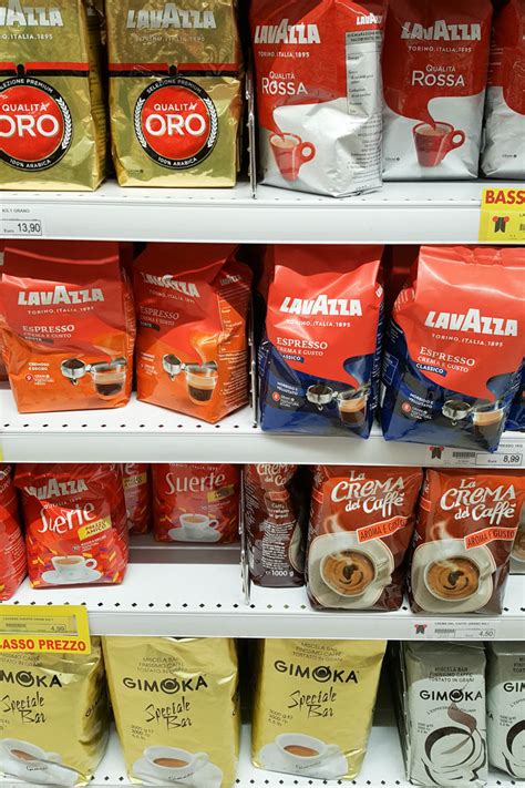 Italian coffee brands sold in supermarkets - Vicenza, Italy - www ...