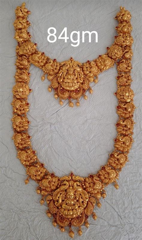 22k 916 Gold Antique Nagas Haram | Necklace patterns, Beaded necklace ...