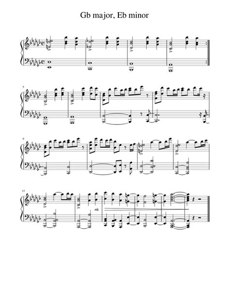 G flat major Sheet music for Piano (Solo) | Musescore.com