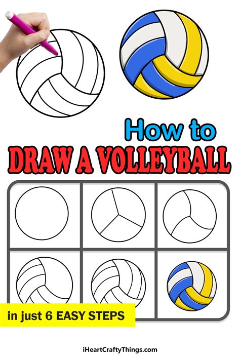 How To Draw A Volleyball, How To Draw A Volleyball Volleyball Drawing ...