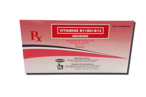 NEUROBE VITAMIN B1, B6, B12 (VITAMIN B COMPLEX) - Glutathione Philippines