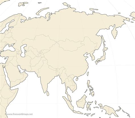 Asia Political Map Printable