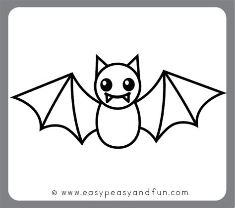 How to Draw a Bat - Step by Step Bat Drawing Tutorial | Draw a bat, Bat ...