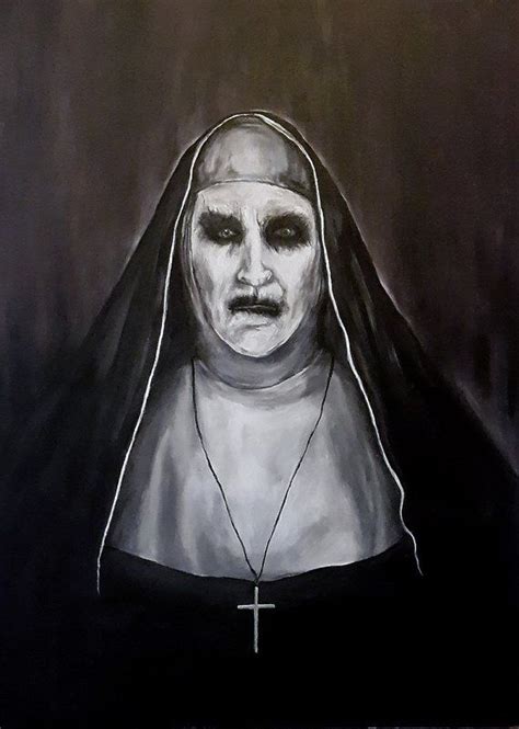 Original Painting 1:1 The Nun Valak 詭修女 Conjuring Annabelle | Etsy ...