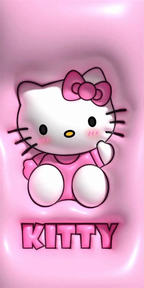 3d Cute Kitty iPhone Wallpaper | Pink hello kitty wallpaper iphone ...