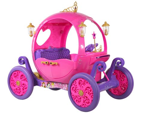 24 Volt Disney Princess Carriage Ride-On for Girls by Dynacraft ...