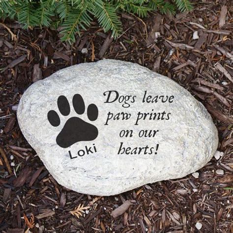 Engraved Dog Memorial Garden Stone, Dog Remembrance Gift, Pet Memorial ...