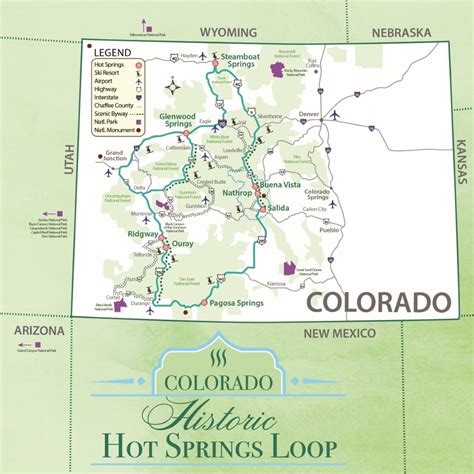 map of the Colorado Historic Hot Springs Loop | the thermal waters of ...