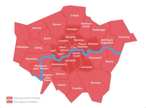 Map Of North London Boroughs - Cher Melany