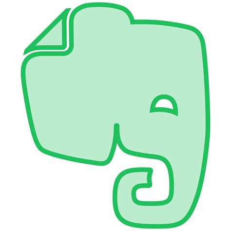 Evernote, line, social, transparent icon - Free download