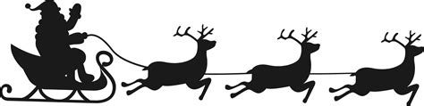 Santa Claus Sleigh Silhouette