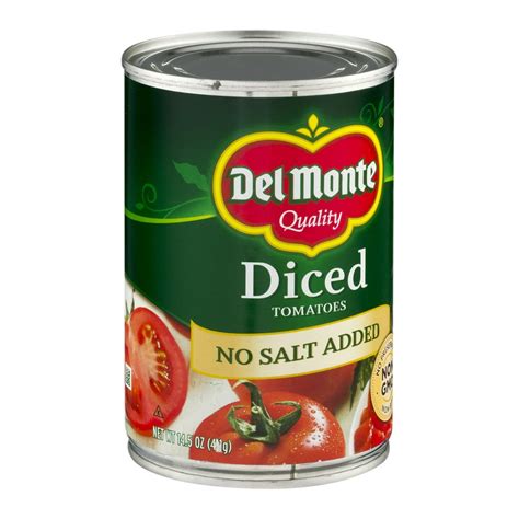 Del Monte Diced Tomatoes, No Salt Added, 14.5 Oz - Walmart.com ...