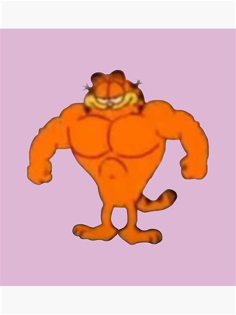 "Buff Garfield Meme" Poster for Sale by tttatia | Redbubble