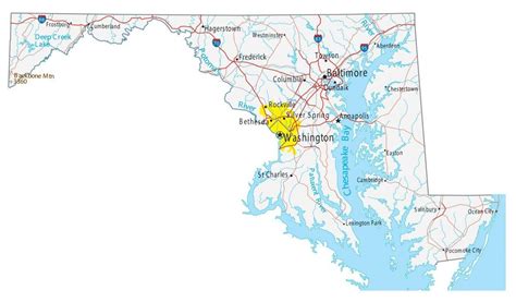 Detailed Map Of Maryland Cities