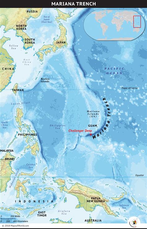 Mariana Trench Location on Map