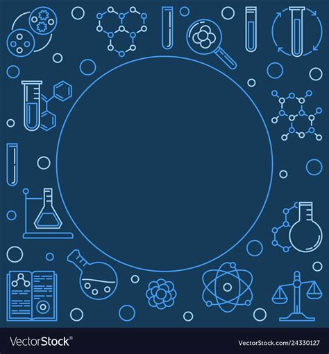 Chemistry blue background with chemical Royalty Free Vector