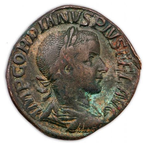 Ancient Coin - Gordian III AE Sestertius. Rome Mint, 240 AD. SLIGHTLY ...