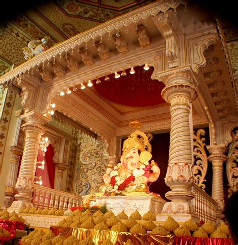 Dagdusheth Halwai Ganpati Mandir | Ganpati decoration design, Ganesh ...