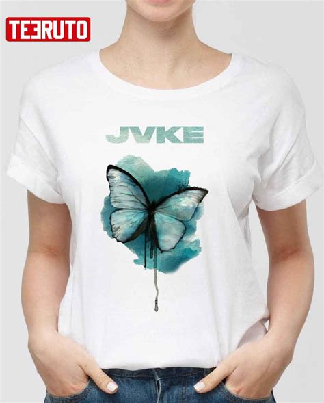 Blue Butterfly Album Cover Jvke Concert Unisex T-Shirt - Teeruto