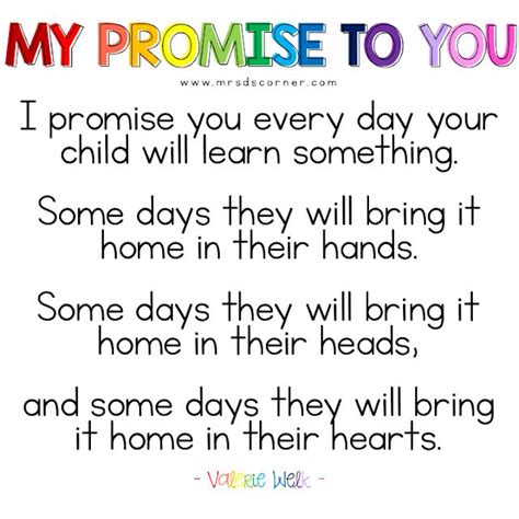 My Promise to You - Kindergarten and Mooneyisms