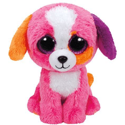 Ty Inc. Beanie Boo Plush Stuffed Animal Precious the Pink Dog 9 ...