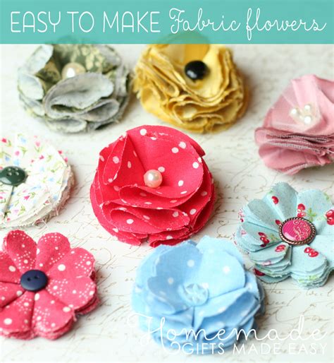 Easy to Make Fabric Flowers DIY Instructions