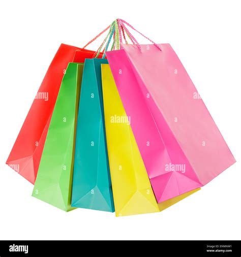 Colorful paper shopping bags group Stock Photo - Alamy