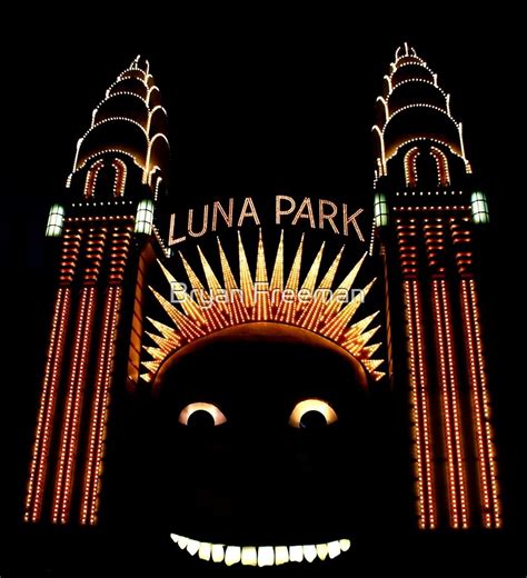 "Looney Park - Luna Park at Night - Sydney - Australia" Posters by ...