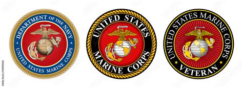 Vector seal of the Department of the Navy USMC. United States Marine ...