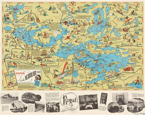 Old Pictorial Map of Lake Vermillion 1938 Fine Reproduction - Etsy