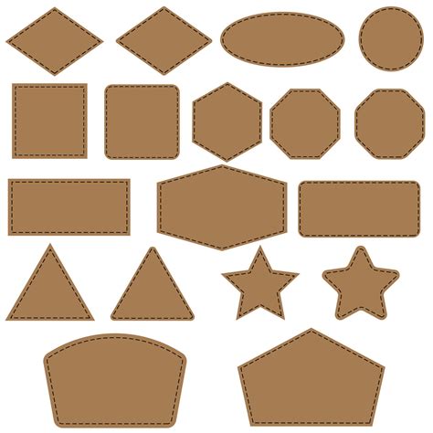 Leather Patch icon vector set. Leather Pattern illustration sign ...