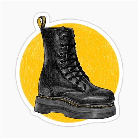 "Dr. Martens Boot " Sticker for Sale by easchoonover | Redbubble