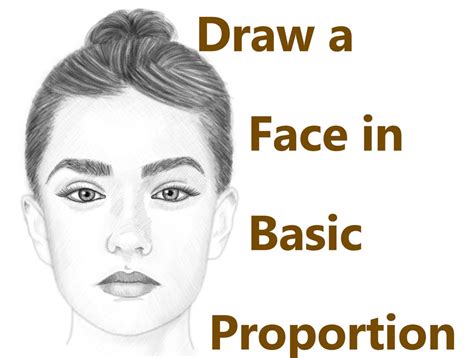 How to Draw a Face in Basic Proportions - Drawing Beautiful Female Face ...